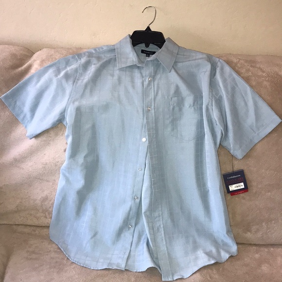 Croft & Barrow Large light blue woven button down New - Picture 1 of 6